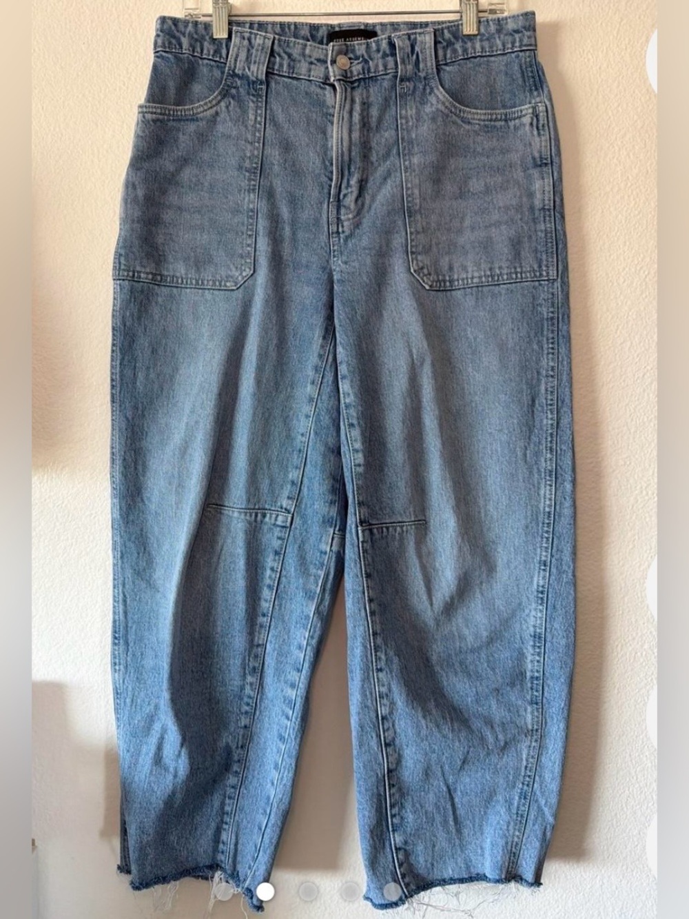 High-Rise Boyfriend Denim Pants in Light Blue